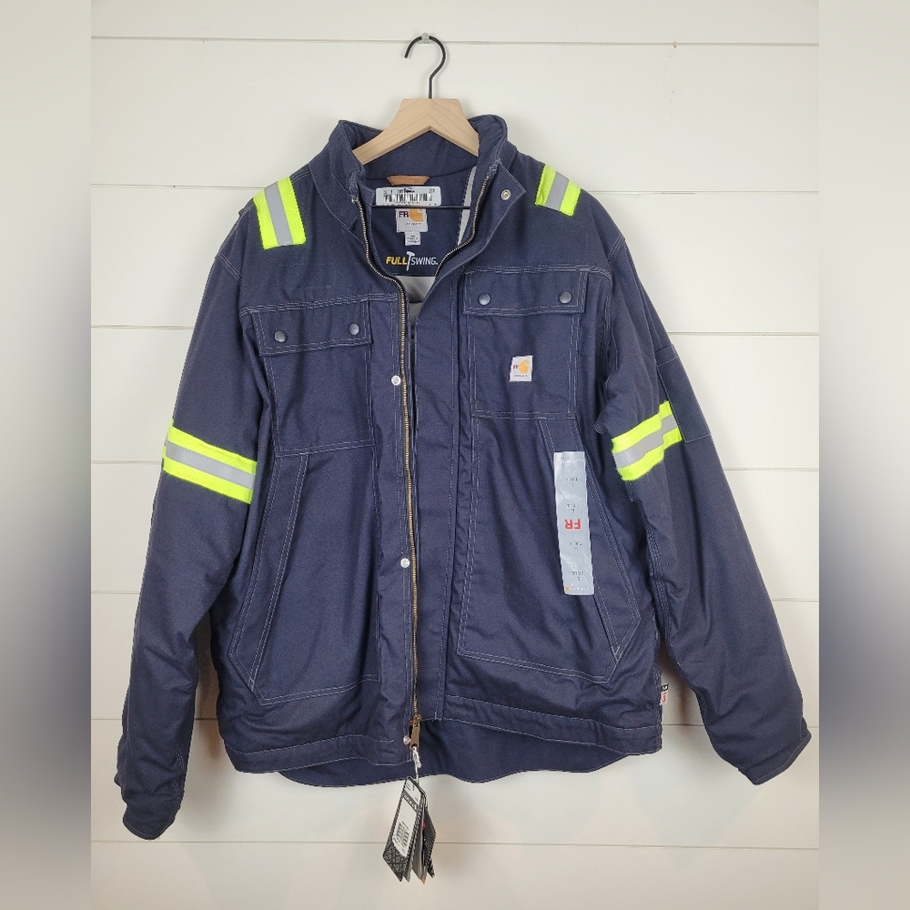 Carhartt FR Flame Resistant Full Swing Quick Duck Coat, Size L Tall